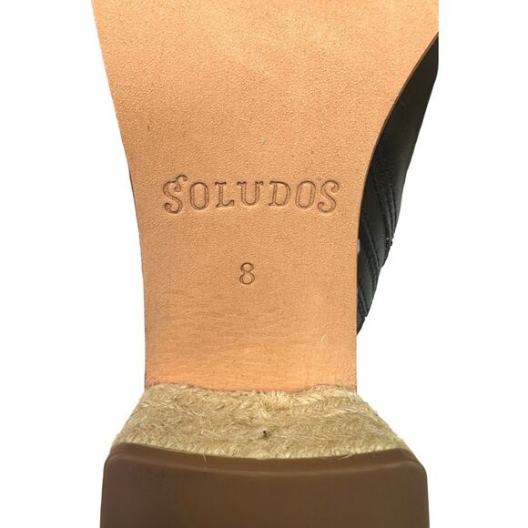 Soludos Black Leather Capri Mule Shoes - Size 8 - Picture 9 of 11